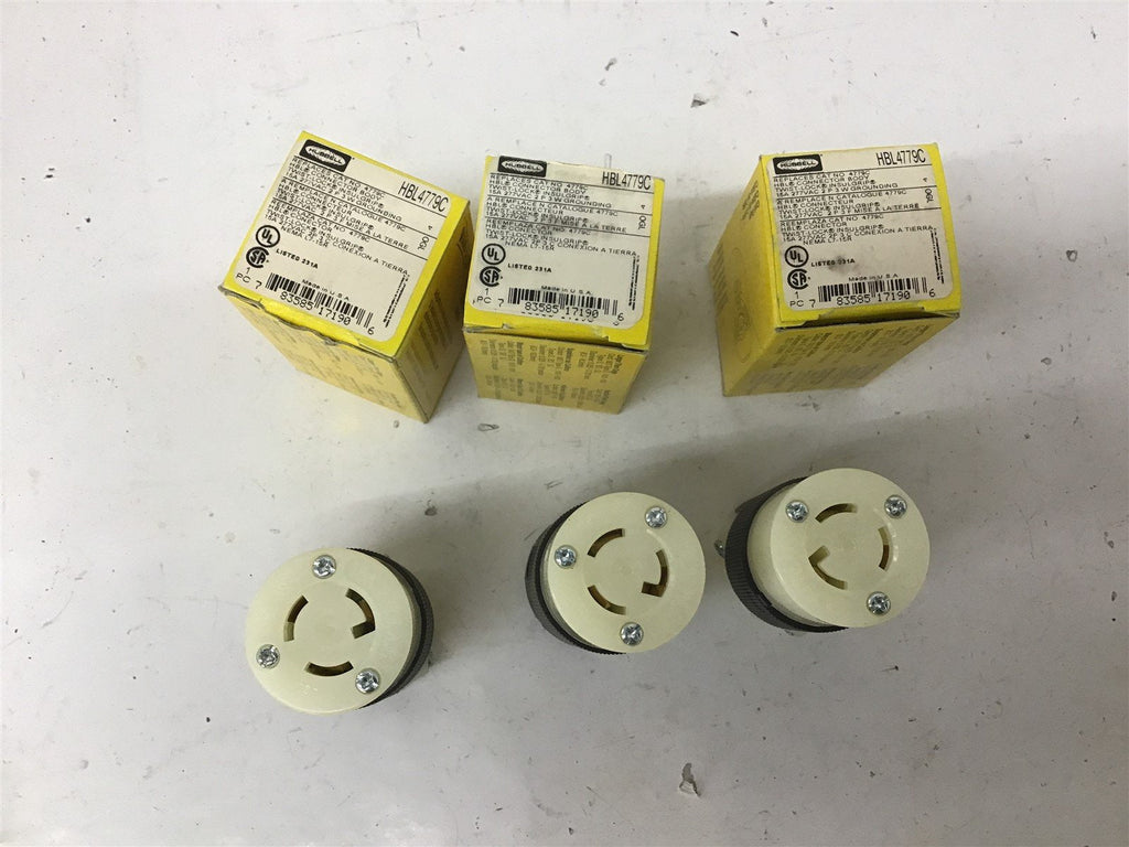Hubbell HBL4779C Twist Lock Plug 15 Amp 277 Vac Lot Of 3