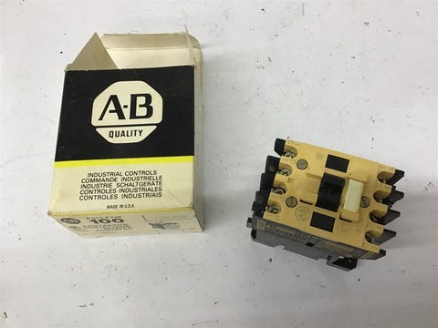 Allen Bradley 100A12ND3 contactor 120 Volt coil 460 V @ 7 1/2 HP