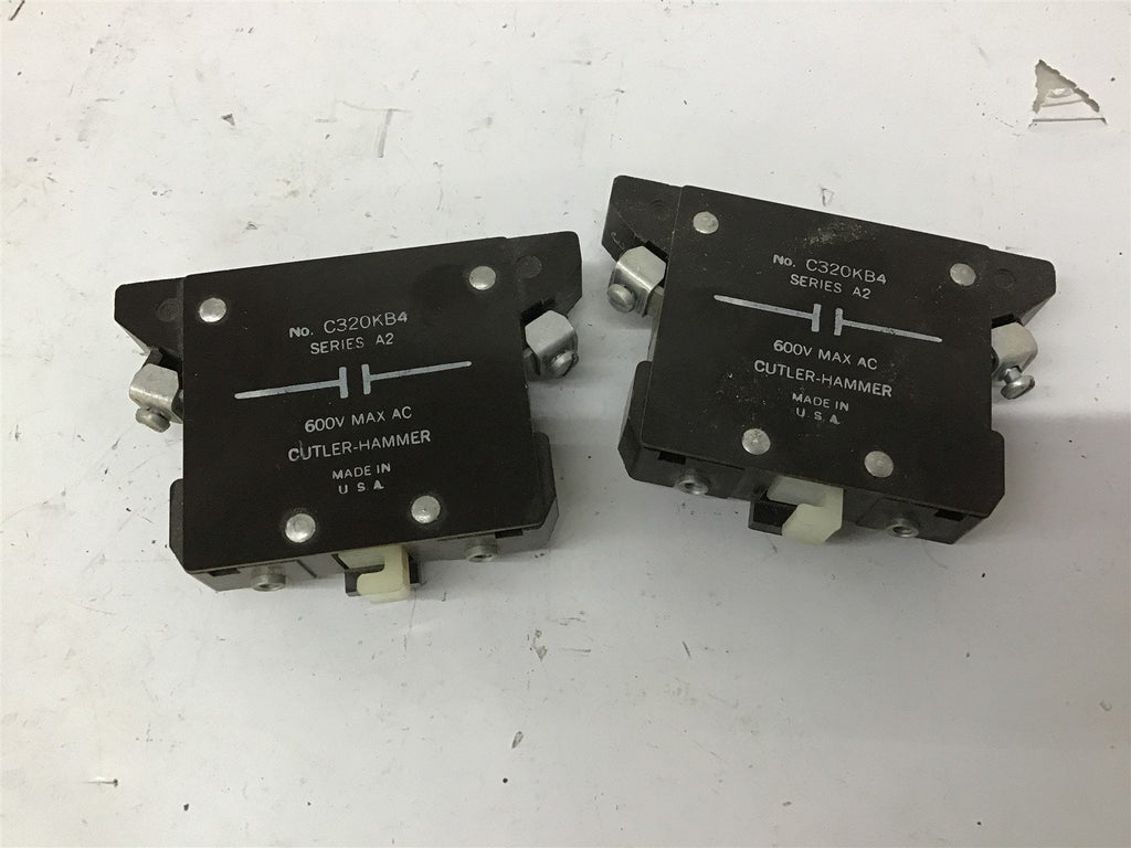 Cutler Hammer C320KB4 600V Auxiliary Contact Lot Of 2