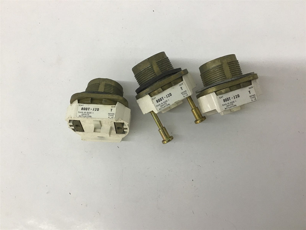 Allen Bradley 800T-J20 Switch Base Lot Of 3