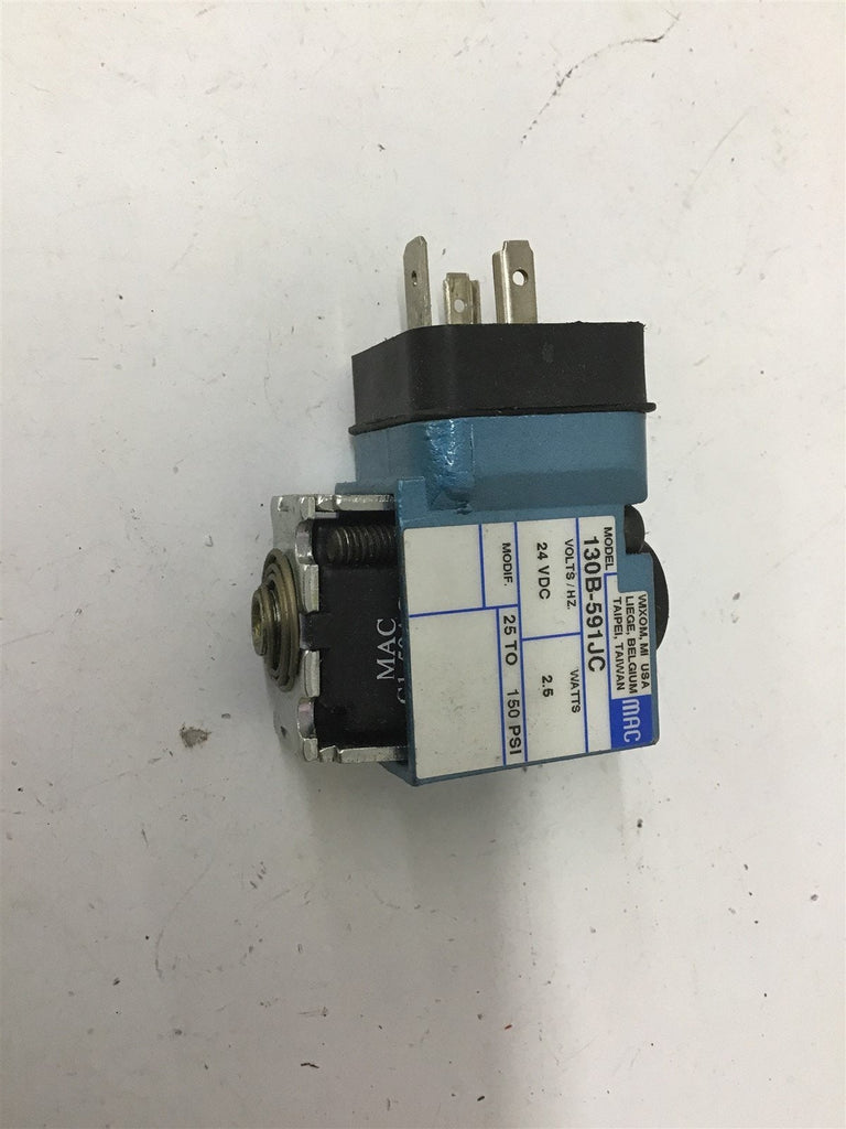 Mac 130B-591JC Solenoid Valve 150 PSI 24 Vdc 2.5 Watts