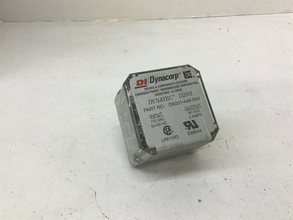 Dynacorp D6001-448-004 Relay 115 VA 50-60HZ 90VDC 2 Amps