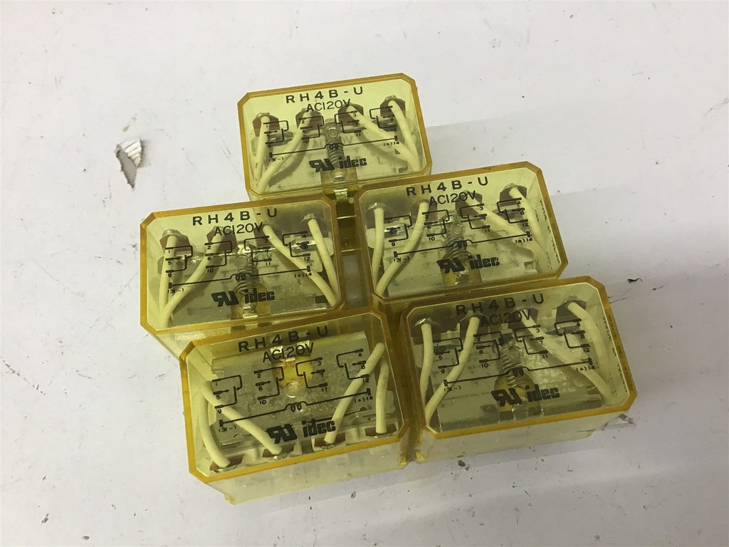 IDEC RH4B-U Relay 120 V Lot Of 5