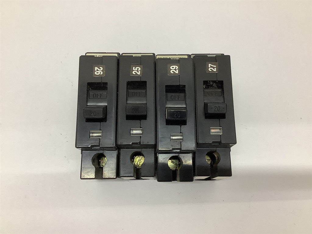 Square D EH84 Circuit Breaker 1 Pole 227 VAC Lot Of 4