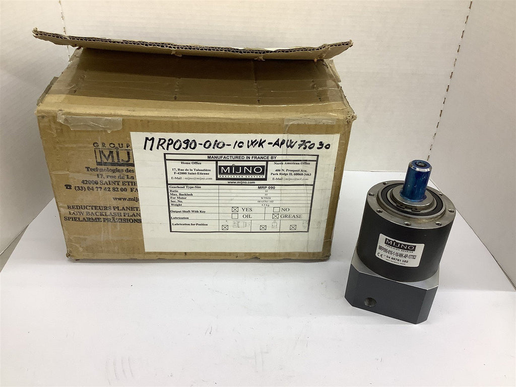 Mijno Precision Gearing MRP 090 Ratio 10 Motor Shaft 22mm