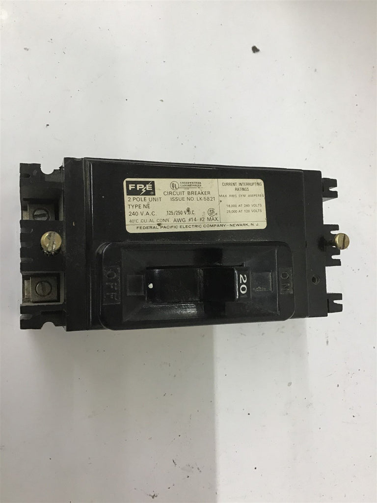FPE LK-5821 Circuit Breaker 20 A 2 Pole