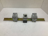 Allen-Bradley 100-C16*10 Lot of 2 W/ 140M-C2E W/ Din Rail 19" L 1 1/4" W