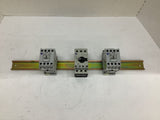 Allen-Bradley 100-C16*10 Lot of 2 W/ 140M-C2E W/ Din Rail 19" L 1 1/4" W