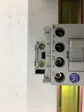 Allen-Bradley 100-C16*10 Lot of 2 W/ 140M-C2E W/ Din Rail 19" L 1 1/4" W