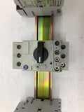 Allen-Bradley 100-C16*10 Lot of 2 W/ 140M-C2E W/ Din Rail 19" L 1 1/4" W