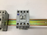 Allen-Bradley 100-C16*10 Lot of 2 W/ 140M-C2E W/ Din Rail 19" L 1 1/4" W