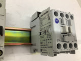 Allen-Bradley 100-C16*10 Lot of 2 W/ 140M-C2E W/ Din Rail 19" L 1 1/4" W
