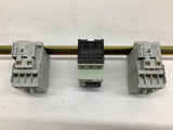 Allen-Bradley 100-C16*10 Lot of 2 W/ 140M-C2E W/ Din Rail 19" L 1 1/4" W
