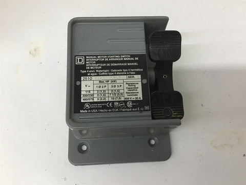 Square D 2510 KW2H 0221 Ser. B Manual Motor Starting Switch