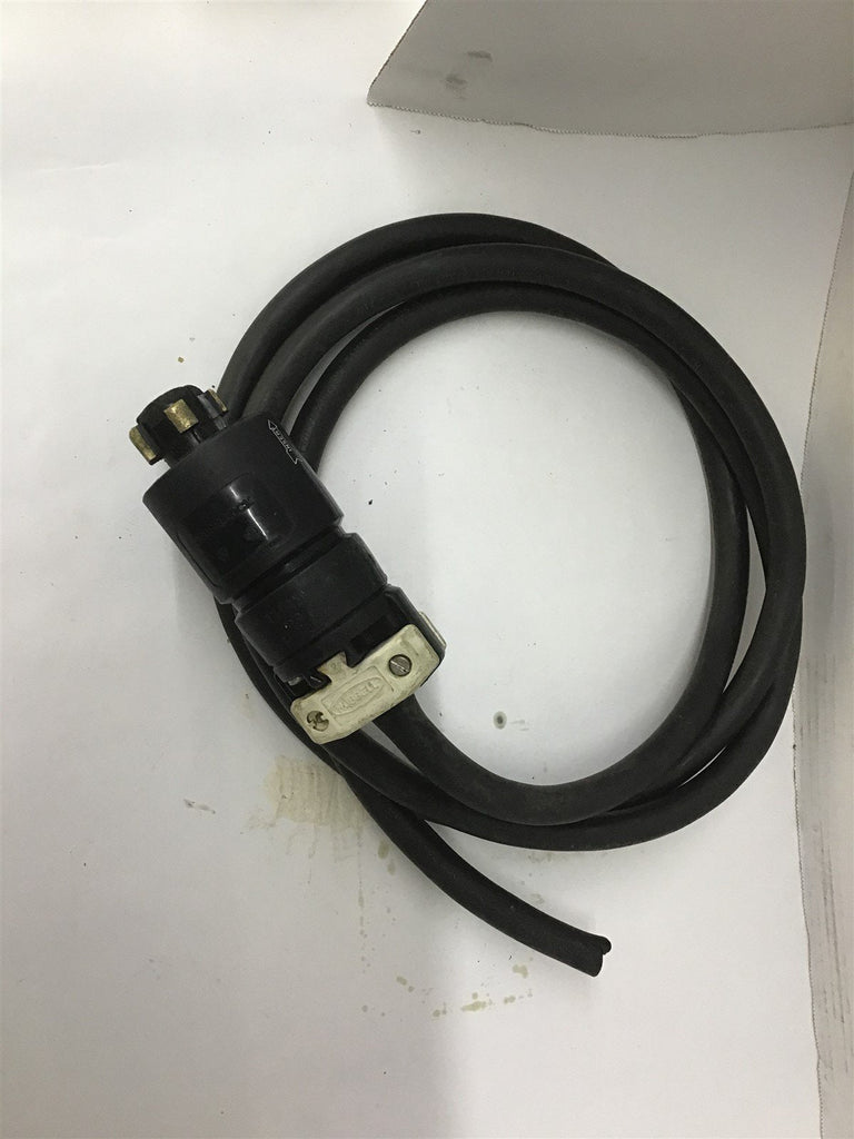 Hubbell 21415B Turn and Pull Locking Plug 20A 250 VDC 8' Long Cable