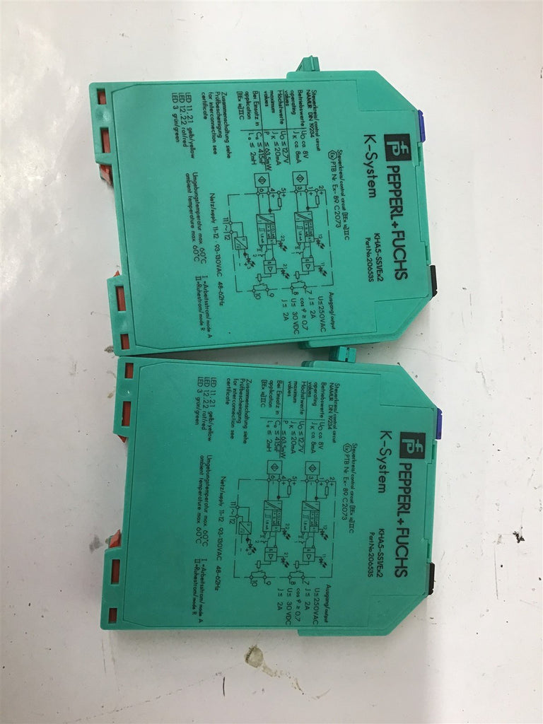 Pepper and Fuchs KHA5-SS1/EX2 Switch Module Lot Of 2