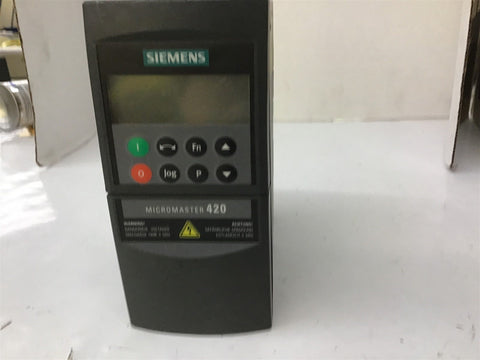 Siemens 6SE6420-2UC17-5AA0 MicroMaster 420 Drive 0.75 kW 200-240 V