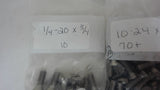 LOT OF 300+ COUNTERSUNK SCREWS STAINLESS STEEL