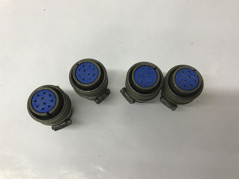 Amphenol 97-3106B18-1S 10 Pin Female Connecter Lot Of 4