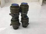 Amphenol 97-3106B18-1S 10 Pin Female Connecter Lot Of 4