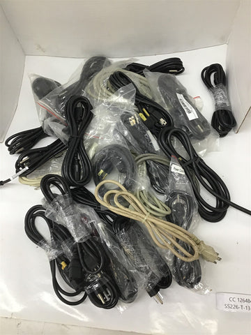 Assorted Power Cords Lot Of 27