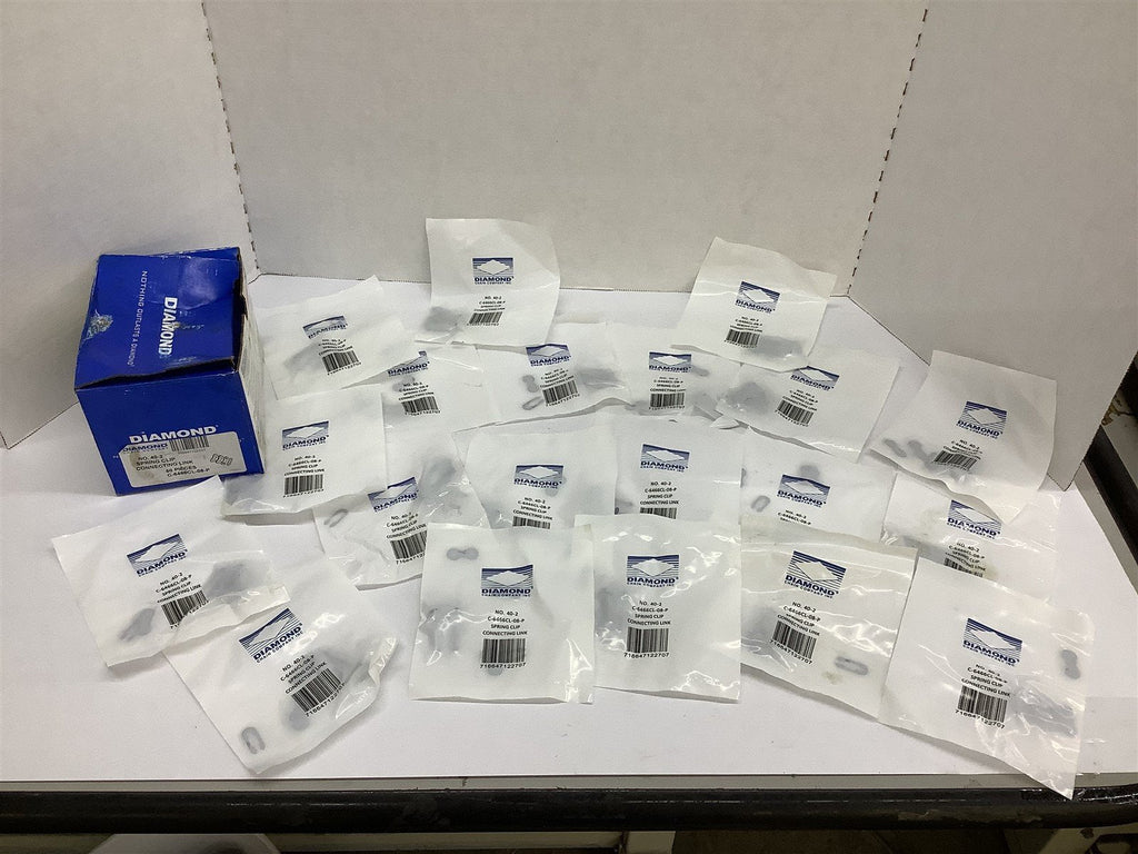 Diamond Chain Company 40-2 C-6466CL-08-P Spring Clip Connecting Links Lot Of 20