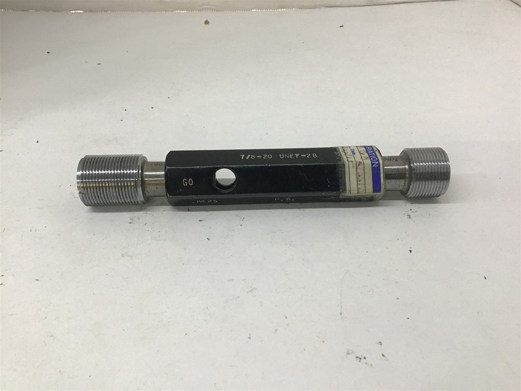 Gage Assembly Company 7/8-20 UNEF-2B Thread Plug Gage GO .8425 NOGO .8482