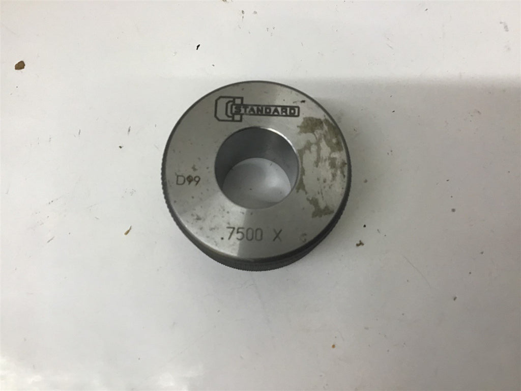 Standard D99 .7500 X Master Ring Gage