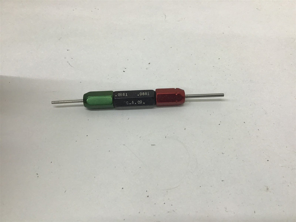 GACO Go .0681 No Go .0881 Plug Gage