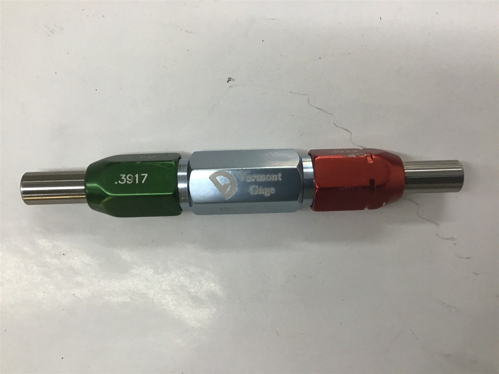 Vermont Gage Go .3917 No Go .3922 Plug Gage