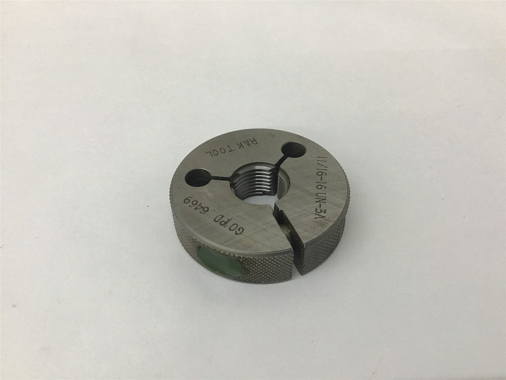 RK Tool 11/16-16 UN-3A Thread Ring Gage GO .6469