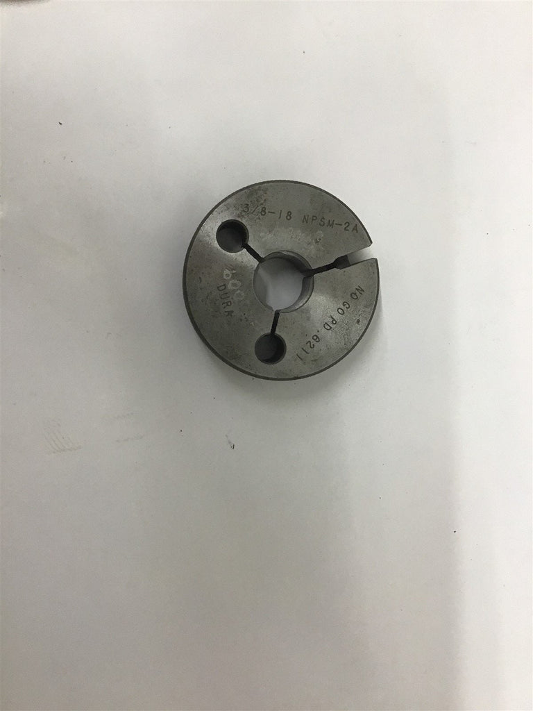 Dura 3/8-18 NPSM-2A Thread Ring Gage NOGO .6211