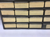 36 Drawer Bin Filled With Resistors Capacitors Diodes Potentiometers