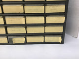 36 Drawer Bin Filled With Resistors Capacitors Diodes Potentiometers