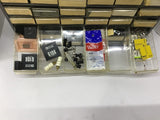 36 Drawer Bin Filled With Fuses Insulators And Other Assorted Items