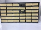 36 Drawer Bin Filled With Diodes Transistors Regulators And Other Assorted Items
