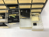 36 Drawer Bin Filled With Diodes Transistors Regulators And Other Assorted Items