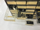 36 Drawer Bin Filled With Diodes Transistors Regulators And Other Assorted Items