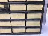36 Drawer Bin Filled With Diodes Transistors Regulators And Other Assorted Items