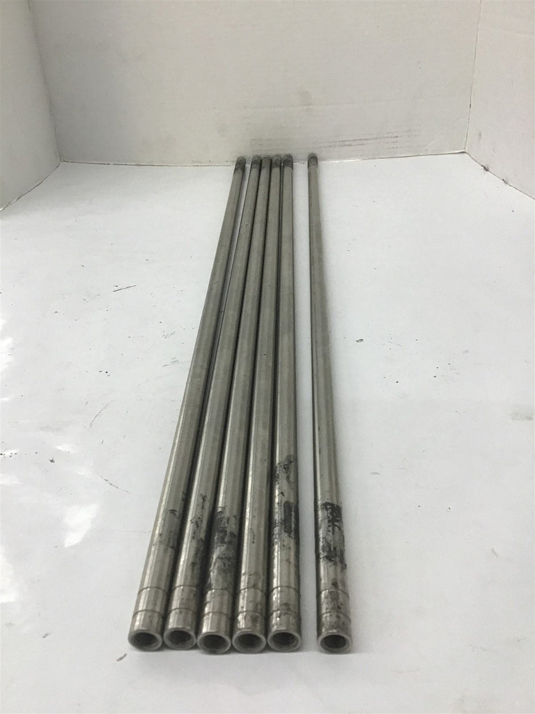 Steel Rods 1/2" OD 5/16" ID 27 1/2" L 5/16-18 Internal Threads Lot Of 6