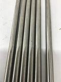 Steel Rods 1/2" OD 5/16" ID 27 1/2" L 5/16-18 Internal Threads Lot Of 6