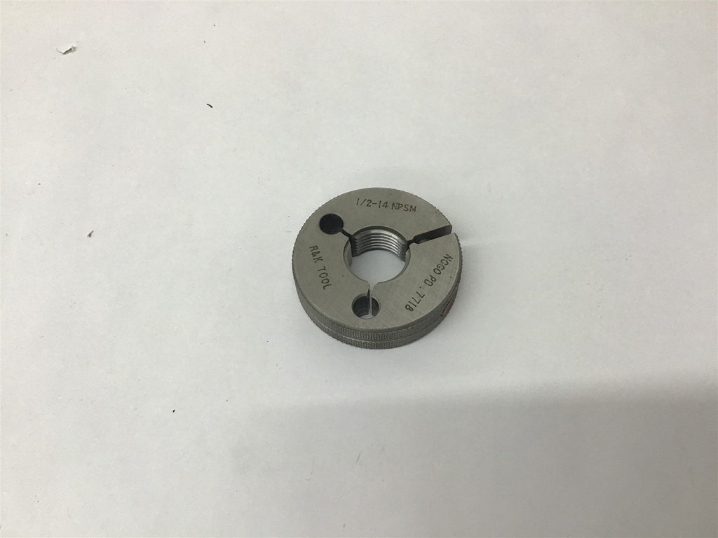 RK Tool 1/2-14 NPSM Thread Ring Gage No Go .7718