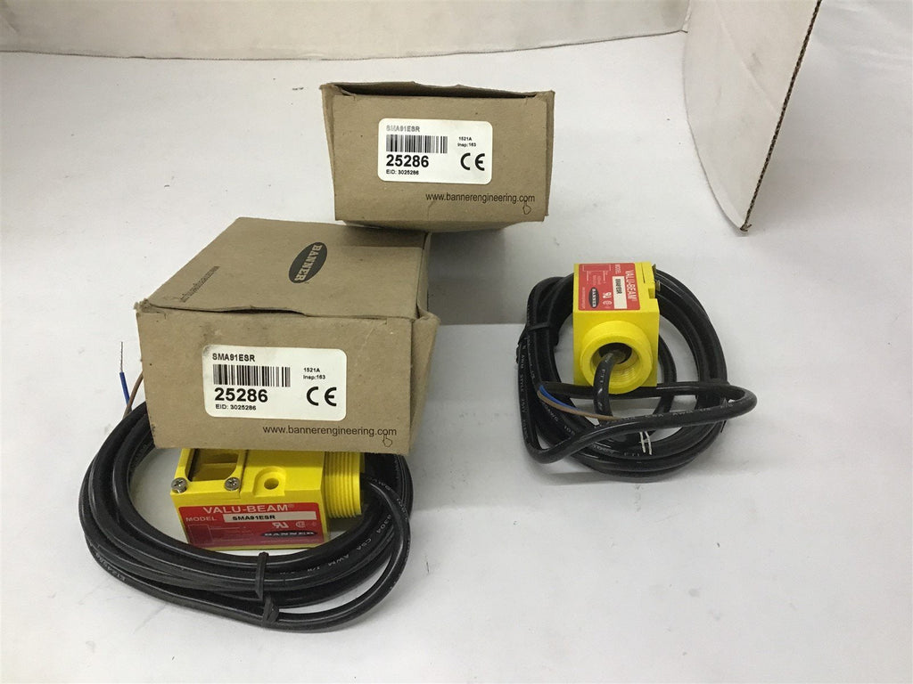 Banner Engineering SMA91ESR Valu-Beam Sensor Lot Of 2