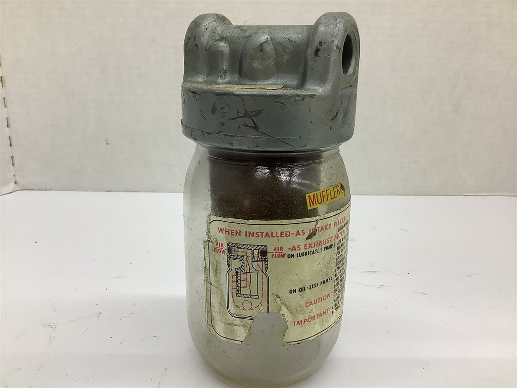 AB599B Pump Exhaust 16 Oz Muffler Bottle With Fitting