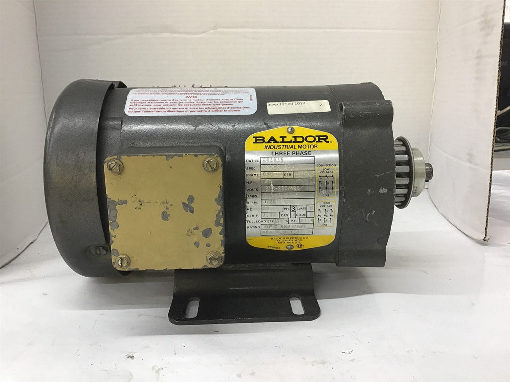Baldor CM3534 1/3 HP 208-230/460 V 1725 RPM 36C FR 3 PH TE