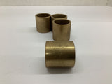 Brass Bushing L 1 1/2" OD 1 1/2" ID 1 1/4" Lot Of 4