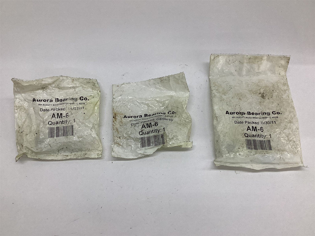 Aurora Bearing Co AM-6 Rod End Spherical Male Threaded Rod End Bearing Lot Of 3