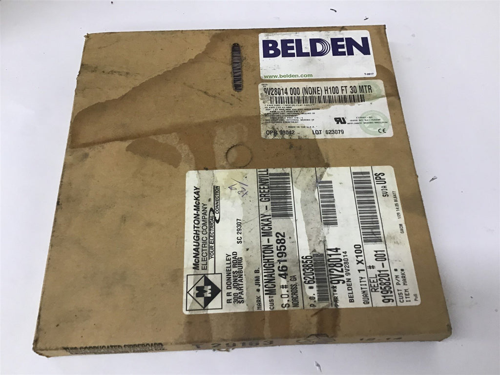 Belden 9V28014 000 H100 Ft 30 MTR 28 AWG 100' Flat Cable