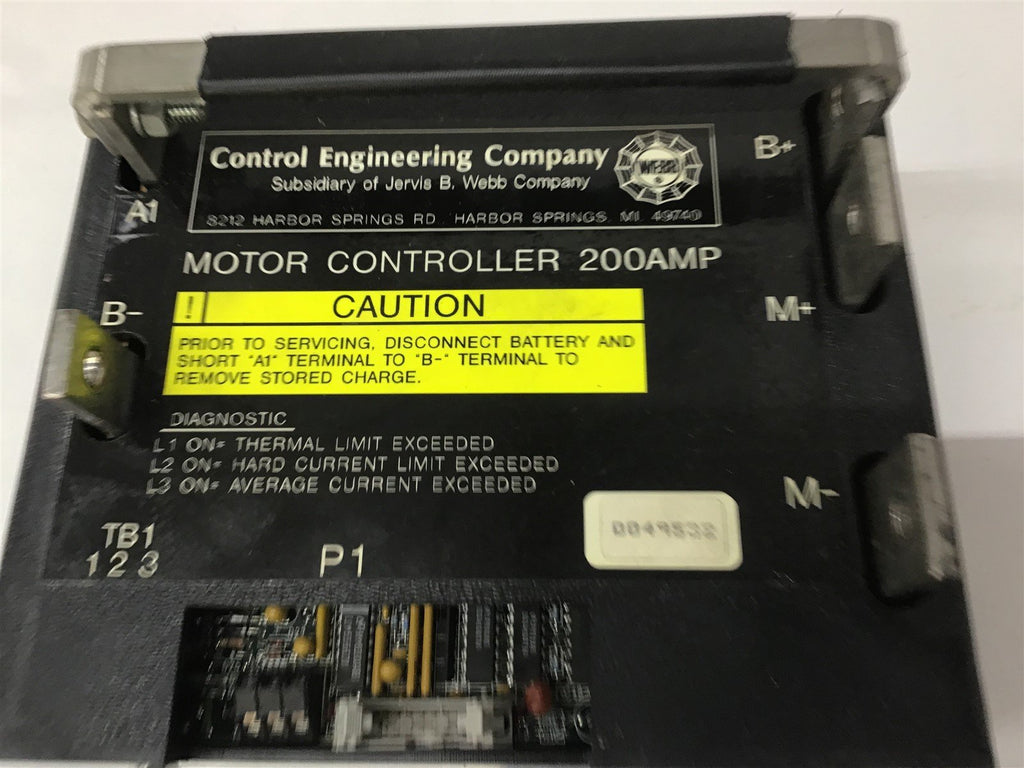 Jervis B Webb Co 200 Amp Motor Controller
