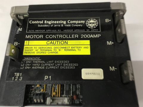 Jervis B Webb Co 200 Amp Motor Controller
